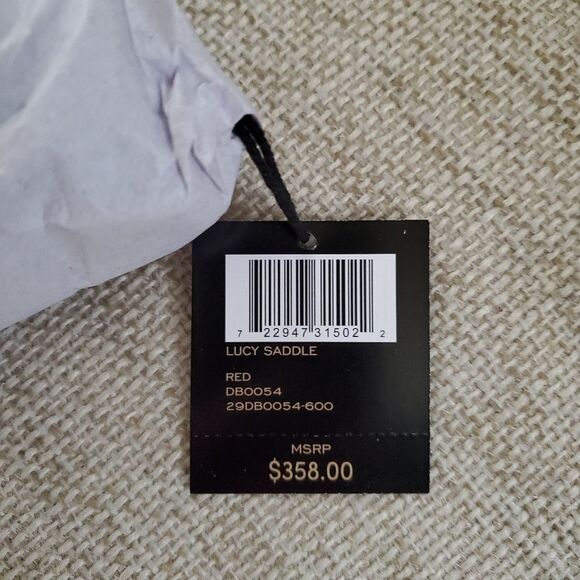 Frye Lucy Leather Saddle Bag in Red - NEW - Picture 16 of 16